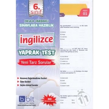6.Sınıf Okula Yardımcı İngilizce Yaprak Test - kollektif