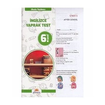 6.Sınıf Okula Yardımcı İngilizce Yaprak Test - kollektif