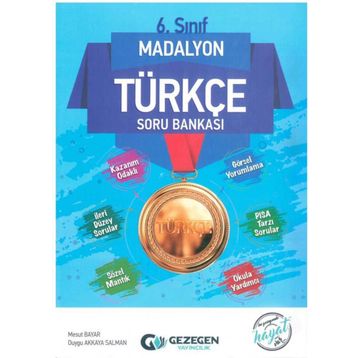 6. Sınıf Türkçe Madalyon Soru Bankası-Gezegen Yayınları