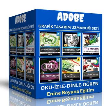 6 Süper Kitap Adobe Grafik Tasarım Uzmanlığı Seti