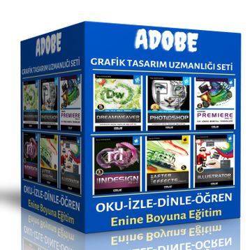 6 Süper Kitap Adobe Grafik Tasarım Uzmanlığı Seti
