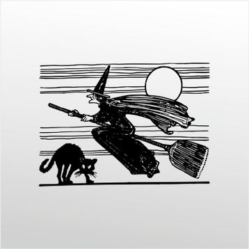 60 cm Cadı Folyo Sticker