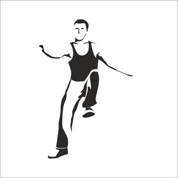 60 cm Dansçı Folyo Sticker