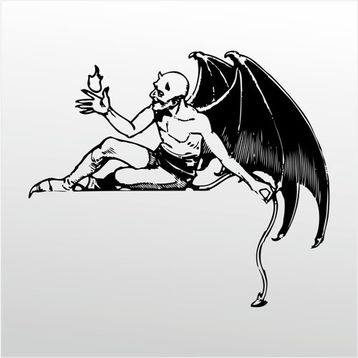 60 cm Folyo Şeytan Sticker