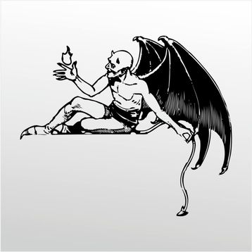 60 cm Folyo Şeytan Sticker