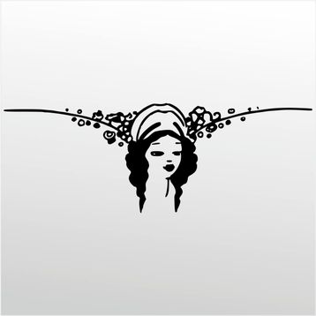 60 cm Kadın Taçlı Folyo Sticker