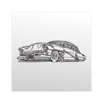 60 cm Klasik Araba Folyo Sticker