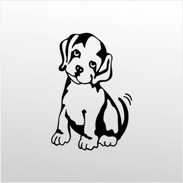 60 cm Yavru Köpek Folyo Sticker
