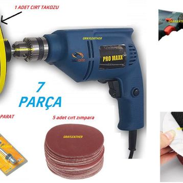 7 Parça Cırt Zımpara Spiral Avuç Taşlama Matkap Cırt Taban