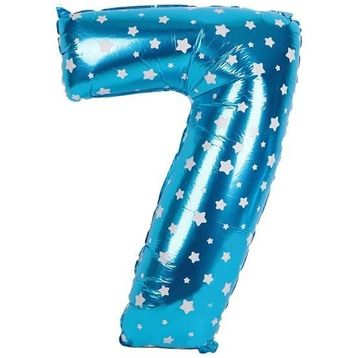 7 Rakamı Mavi 40 cm Folyo Balon
