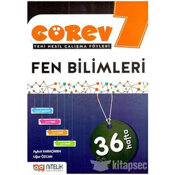 7. Sınıf Fen Bilimleri Görev Yeni Nesil Çalışma Föyleri Nitelik Yayınları