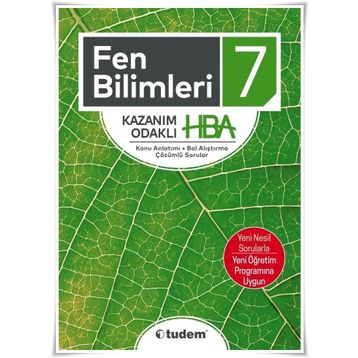 7 .Sınıf Fen Bilimleri Kazanım Odaklı HBA - Tudem Yayınları