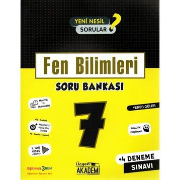 7. Sınıf Fen Bilimleri Soru Bankası-Üçgen Akademi Yayınları