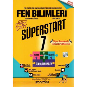 7. Sınıf Fen Bilimleri Süperstart Soru Bankası - Startfen Yayınları