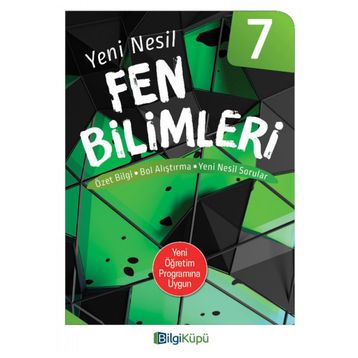 7. Sınıf Fen Bilimleri Yeni Nesil Konu Özetli Soru Bankası Bilgi Küpü Yayınları