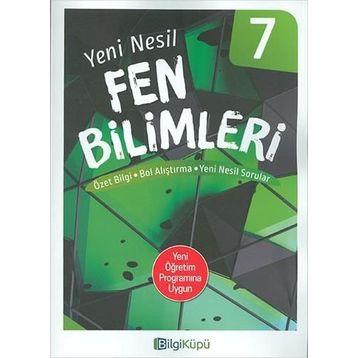 7. Sınıf Fen Bilimleri Yeni Nesil Konu Özetli Soru Bankası Bilgi Küpü Yayınları