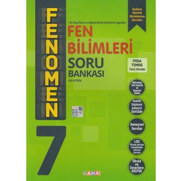 7. Sınıf Fenomen Fen Bilimleri Soru Bankası Gama Yayınları