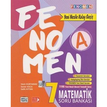 7. Sınıf Fenomen Matematik A Soru Bankası Fenomen Okul Yayınları