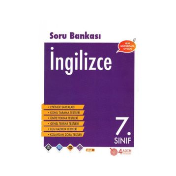 7. Sınıf İngilizce Soru Bankası 4 Adım Yayınları