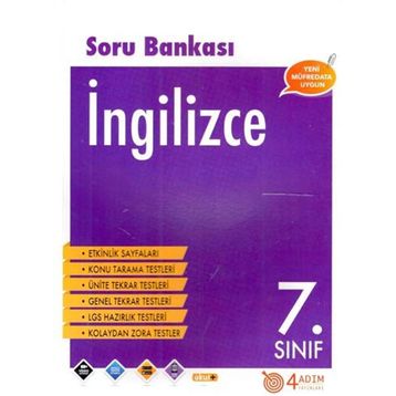 7. Sınıf İngilizce Soru Bankası 4 Adım Yayınları