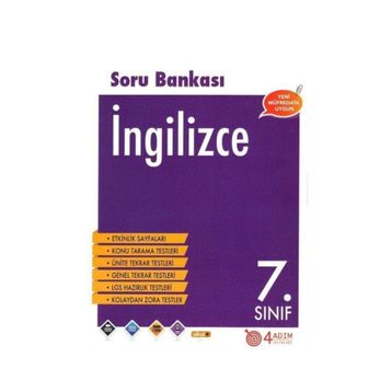 7. Sınıf İngilizce Soru Bankası 4 Adım Yayınları