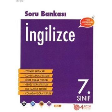 7. Sınıf İngilizce Soru Bankası 4 Adım Yayınları