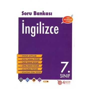 7. Sınıf İngilizce Soru Bankası 4 Adım Yayınları