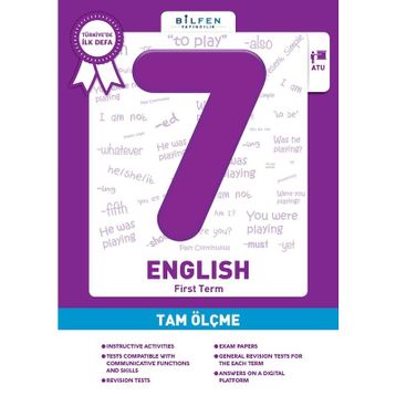 7. Sınıf İngilizce Tam Ölçme - Bilfen Yayınları