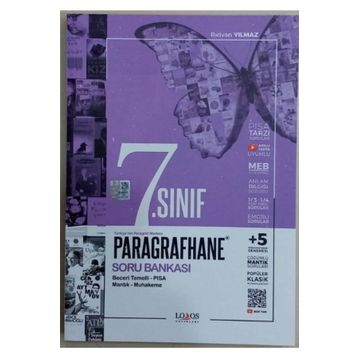 7. Sınıf Paragrafhane Sözel Mantıklı Soru Bankası-Lodos Yayınları