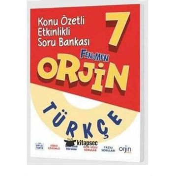 7.Sınıf Türkçe Akıllı Defter Orjin Yayınları
