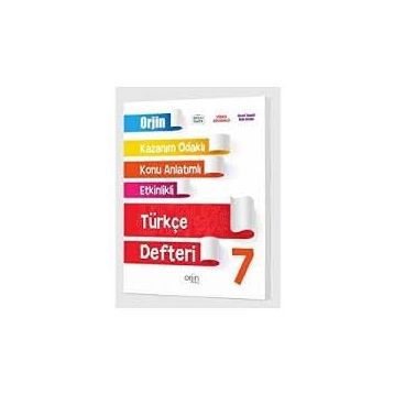 7.Sınıf Türkçe Akıllı Defter Orjin Yayınları