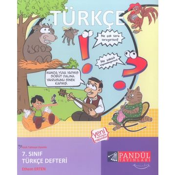 7. Sınıf Türkçe Defteri Pandül Yayınları