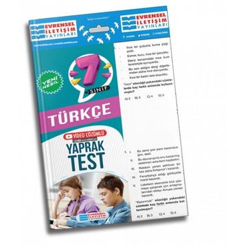 7. Sınıf Türkçe Yeni Nesil Video Çözümlü Yaprak Test-Evrensel İletişim Yayınları