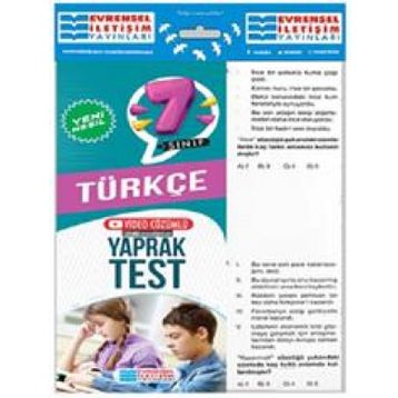 7. Sınıf Türkçe Yeni Nesil Video Çözümlü Yaprak Test-Evrensel İletişim