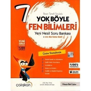 7.Sınıf Yok Böyle Fen Bilimleri Yeni Nesil Soru Bankası Çalışkan