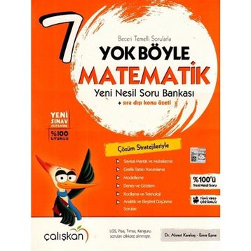 7.Sınıf Yok Böyle Matematik Yeni Nesil Soru Bankası Çalışkan Yayınları