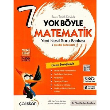 7.Sınıf Yok Böyle Matematik Yeni Nesil Soru Bankası Çalışkan Yayınları