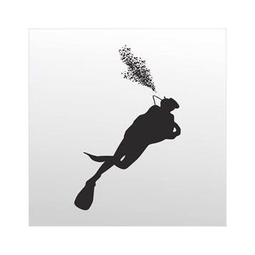 70 cm Dalgıç Folyo Sticker