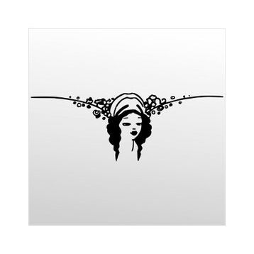 70 cm Kadın Taçlı Folyo Sticker