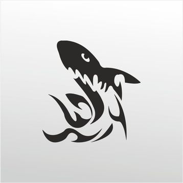 70 cm Köpek Balığı Desen Folyo Sticker