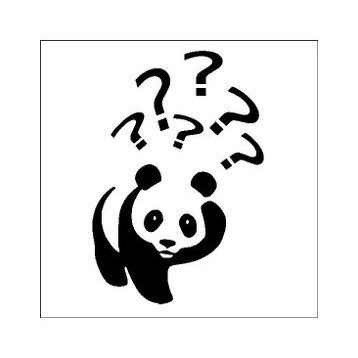70 cm Panda Folyo Sticker