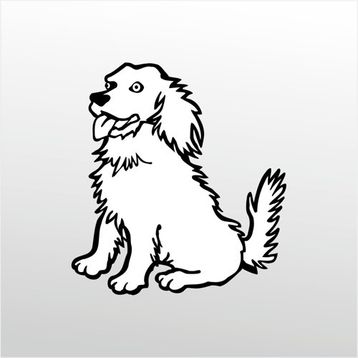 70 cm Sevimli Köpek Folyo Sticker