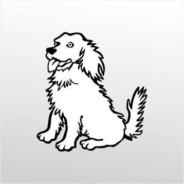 70 cm Sevimli Köpek Folyo Sticker