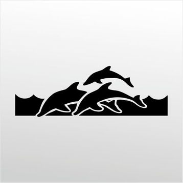 70 cm Yunus Balıkları Folyo Sticker