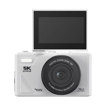75MP 5k Video Destekli Beyaz Dijital Fotoğraf Makinesi
