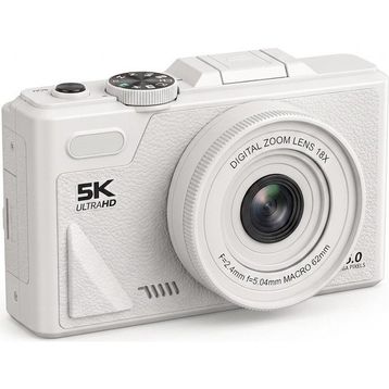 75MP 5k Video Destekli Beyaz Dijital Fotoğraf Makinesi