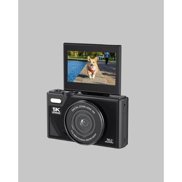 75MP 5k Video Destekli Siyah Dijital Fotoğraf Makinesi