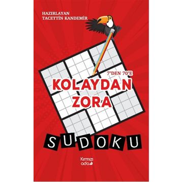 7’den 70’e Kolaydan Zora Sudoku Renkli Basım - Kırmızı Ada Yayınları