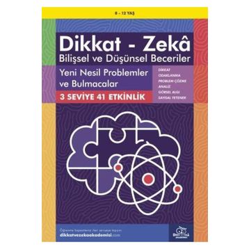 8-12 Yaş Dikkat Zeka Bilişsel ve Düşünsel Beceriler Yeni Nesil Problemler ve Bulmacalar - Lynn Adams