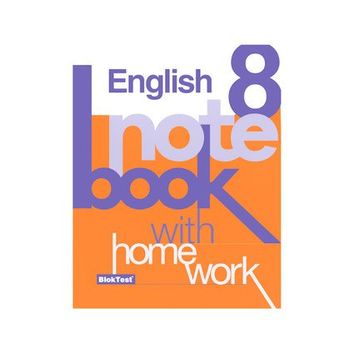 8 English Note Book With Home Work - Blok Test Komisyon